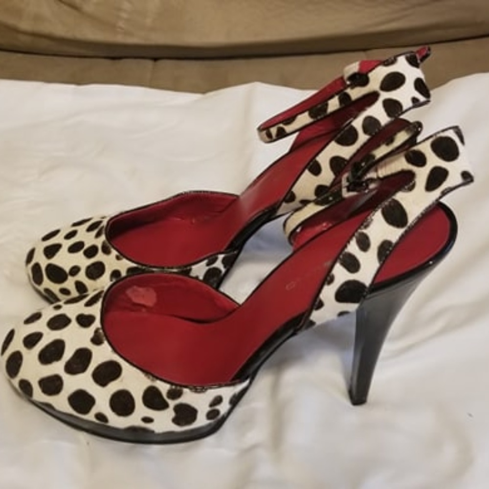 Adorable Dalmation Print Bandolino Heels